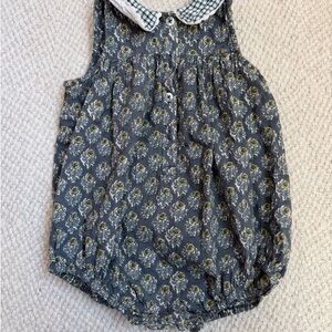 Floral Blue Kids One Piece